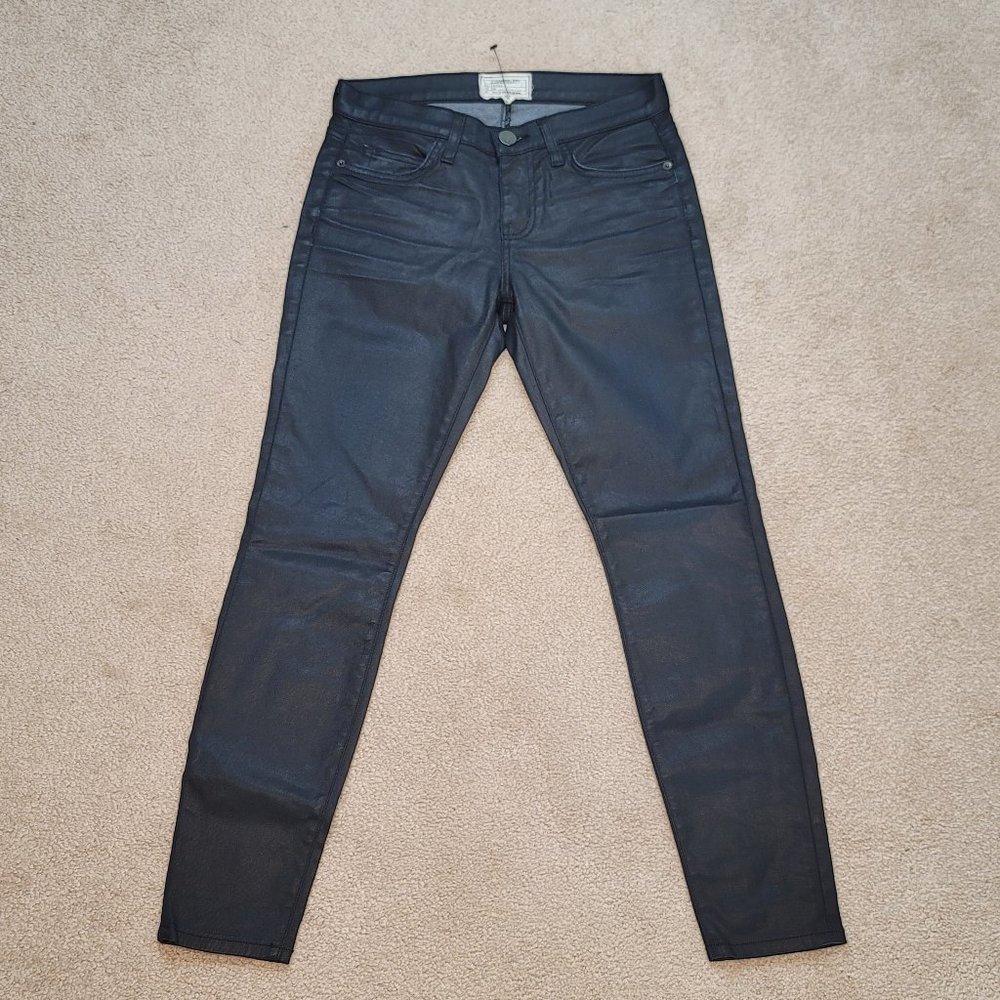 Current Elliott The Stiletto Womens Pants Sz S Black A True Eighties Skinny Mint